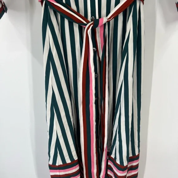 Boden Mallory Midi Shirt Dress Striped 3/4 Sleeves - Picture 5 of 10